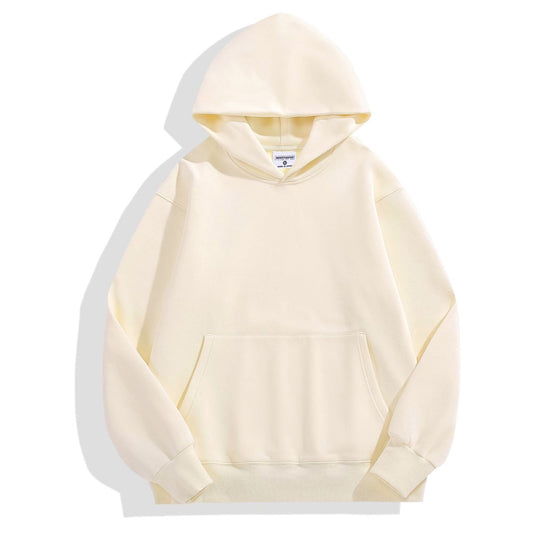 Pull à capuche en coton épais et velours pour homme