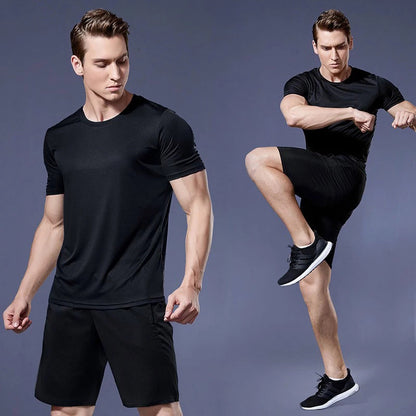 T-shirts de course pour hommes Fitness Compression Gym